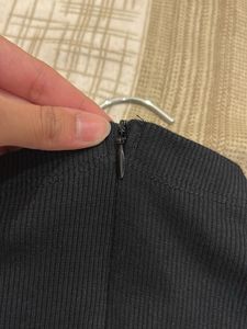 Bonker Black Ribbed Cutout Bodysuit