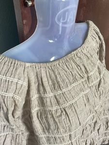 Beige Off-Shoulder Top