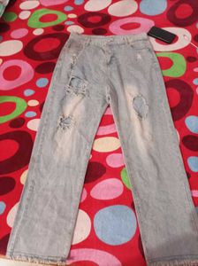 Ripped Wide Leg Jeans