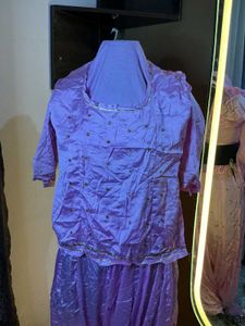 poshak pink Lavender Kurta Set &amp; Dupatta