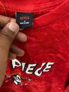One Piece Anime Red Pullover