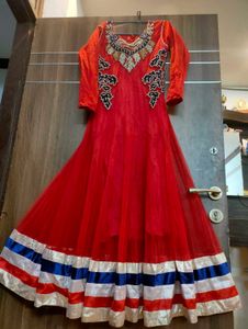 Red Anarkali Dress