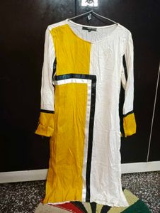 Colorblock Long Sleeve Kurta Set