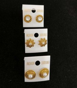 Stud Earrings - Combo of 3 pair