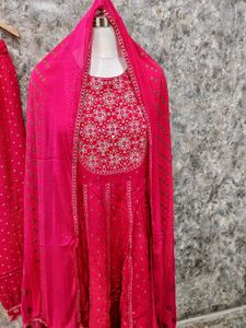 Pink Embroidered Kurta Set