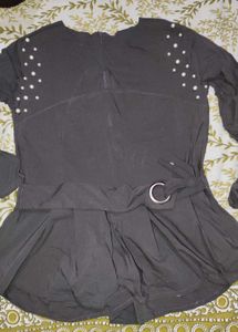 Elegant Grey Party Top