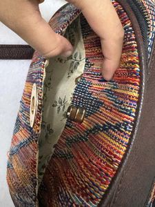 Multi-Color Woven Pattern Sling-cum-Handbag