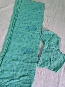Pure cotton saree with blouse