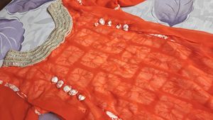 Orange Layered  Dress👗
