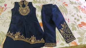 Embellished New Kurti Pant Set For 3 Year Girl