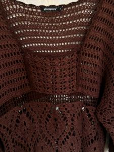 Crochet Brown Top