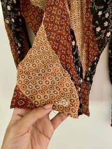 Italian Mezzo Blouse - Patchwork Design