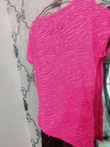Pink Colour Tshirt For Girls Or Women