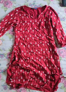 Red Printed Kurti