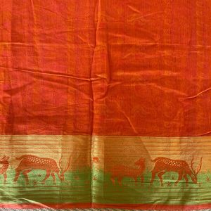 Blouse Piece Deer Print Border