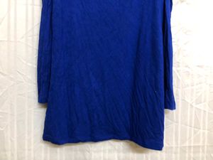 Blue Cold Shoulder Top