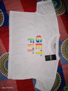 White 'Fit' Graphic Tee