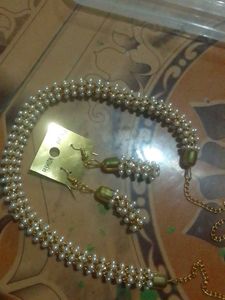 Pearl Necklace & Earring Set