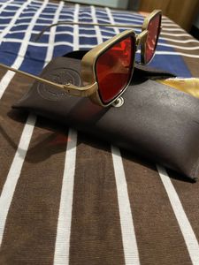 Full Metal Frame , Quality New Unused , Red Glass Square Frame Glasses