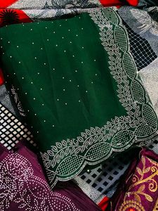 Elegant Green Saree colour a avilable