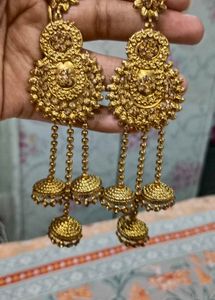 Golden Jhumka Earrings