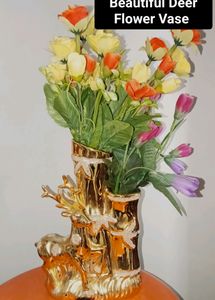 Vintage Golden Deer Statue Decor