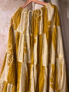 Brand New Boho Full-Frill Floral Tiered Maxi Skirt