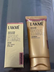 Lakme Glycolic Acid Illuminate Facewash and serum
