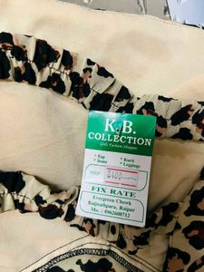 Leopard Print Crop Top with black tie up