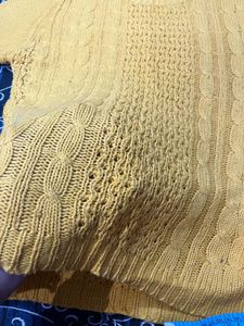 Mustard Cable Knit Pullover