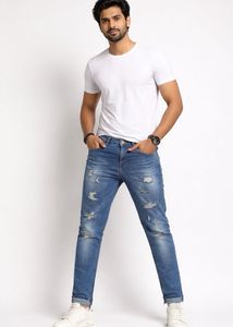 Distressed Denim Jeans