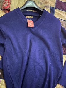 Navy Blue V-Neck Sweater