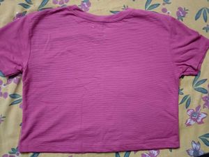 Pink Cropped Tee