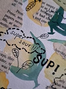 Summer Lime Thoughts And Abstract Plant Pot Artwork