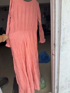 Peach Embroidered Gown