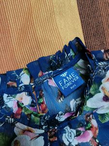 Fame Forever Girl Blue Floral Printed Top