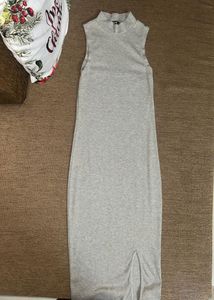 Grey Turtle Neck Dress
