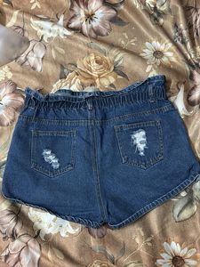 Denim Ripped Shorts
