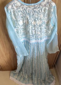 Sky Blue Chikankari Kurta