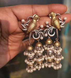 Pure Brass Bird Earrings