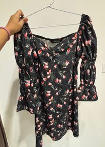 Floral Print Mini Dress, size-s