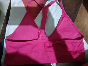 Plaid Corset Top And Pink Bralette
