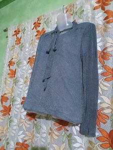 Elegant Tie-Neck Blouse