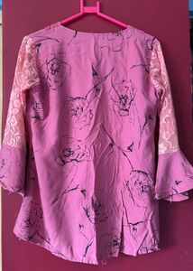 Rose Pink Blouse Top