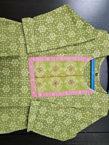 Elegant Green Printed Kurta
