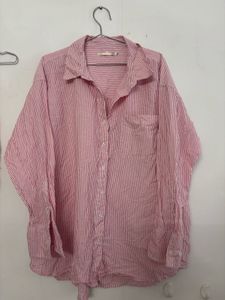Pink Striped Pajama Set