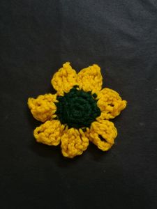 Crochet Sunflower Bag Charm