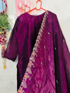 Elegant Purple Kurta Set