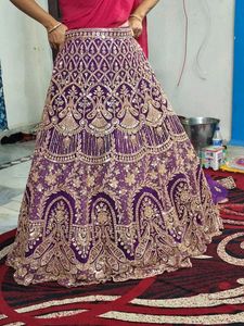 Purple Embellished Lehenga Choli