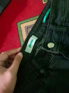 Olive Green Wide Leg Jeans